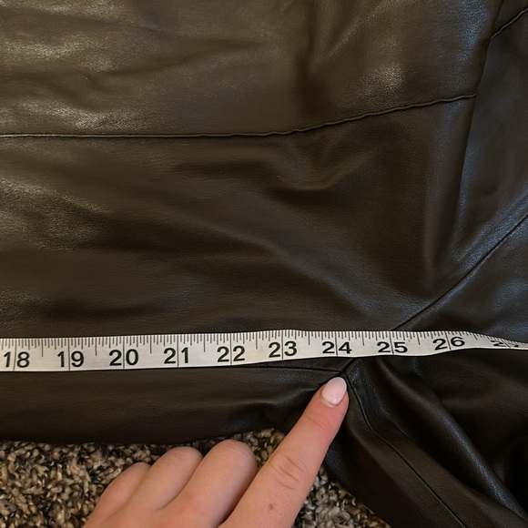 Zara Faux Leather Pants Flare Size Small Brown - Picture 4 of 9